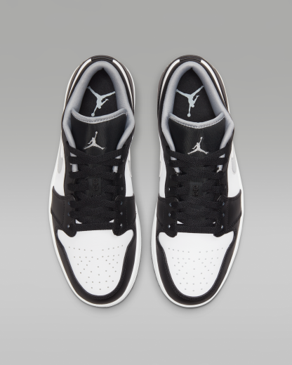 Air Jordan 1 Low Men's Shoes - Black/White/Particle Grey - View 4