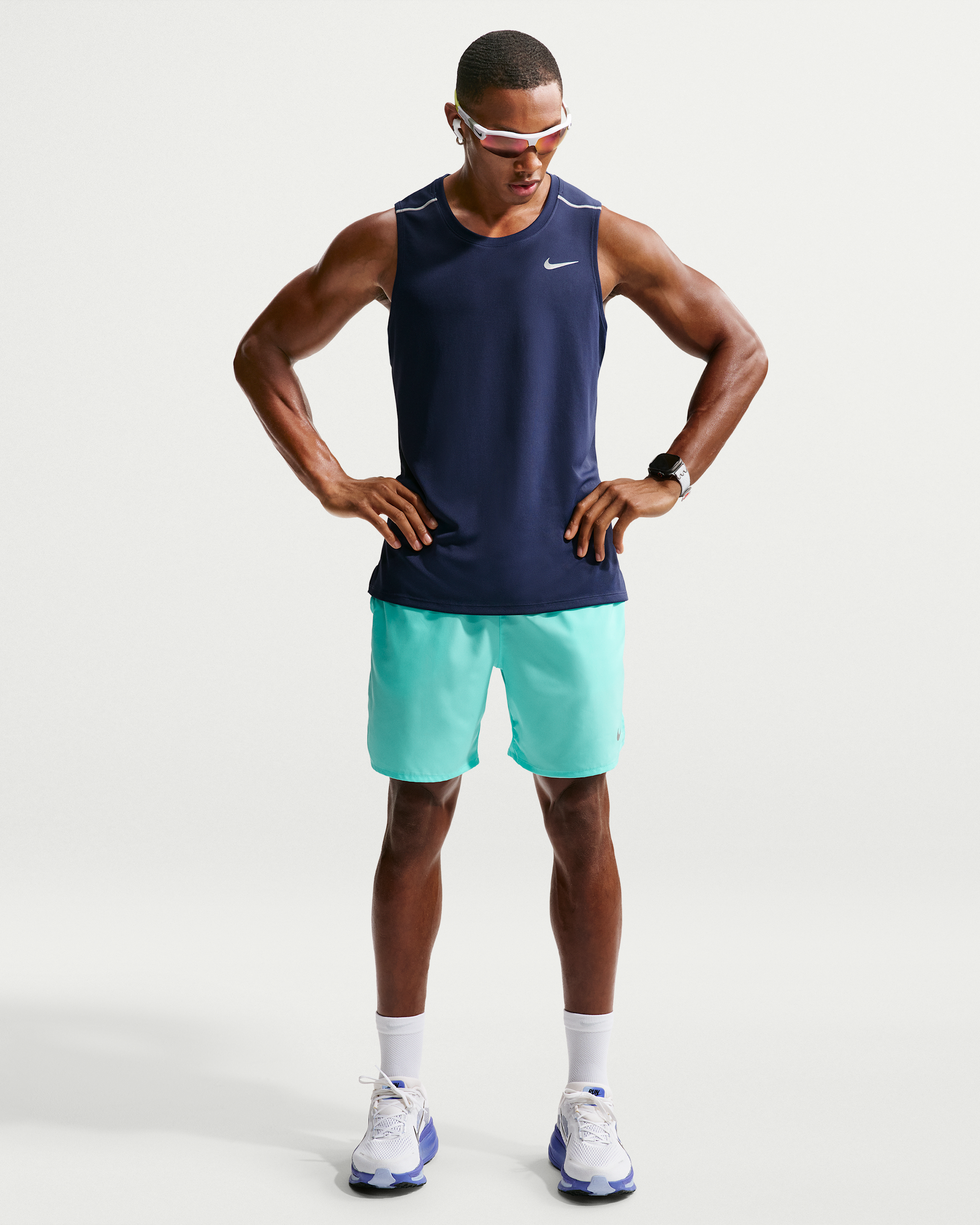 Nike Miler Men's Dri-FIT Running Tank Top - Midnight Navy - View 4