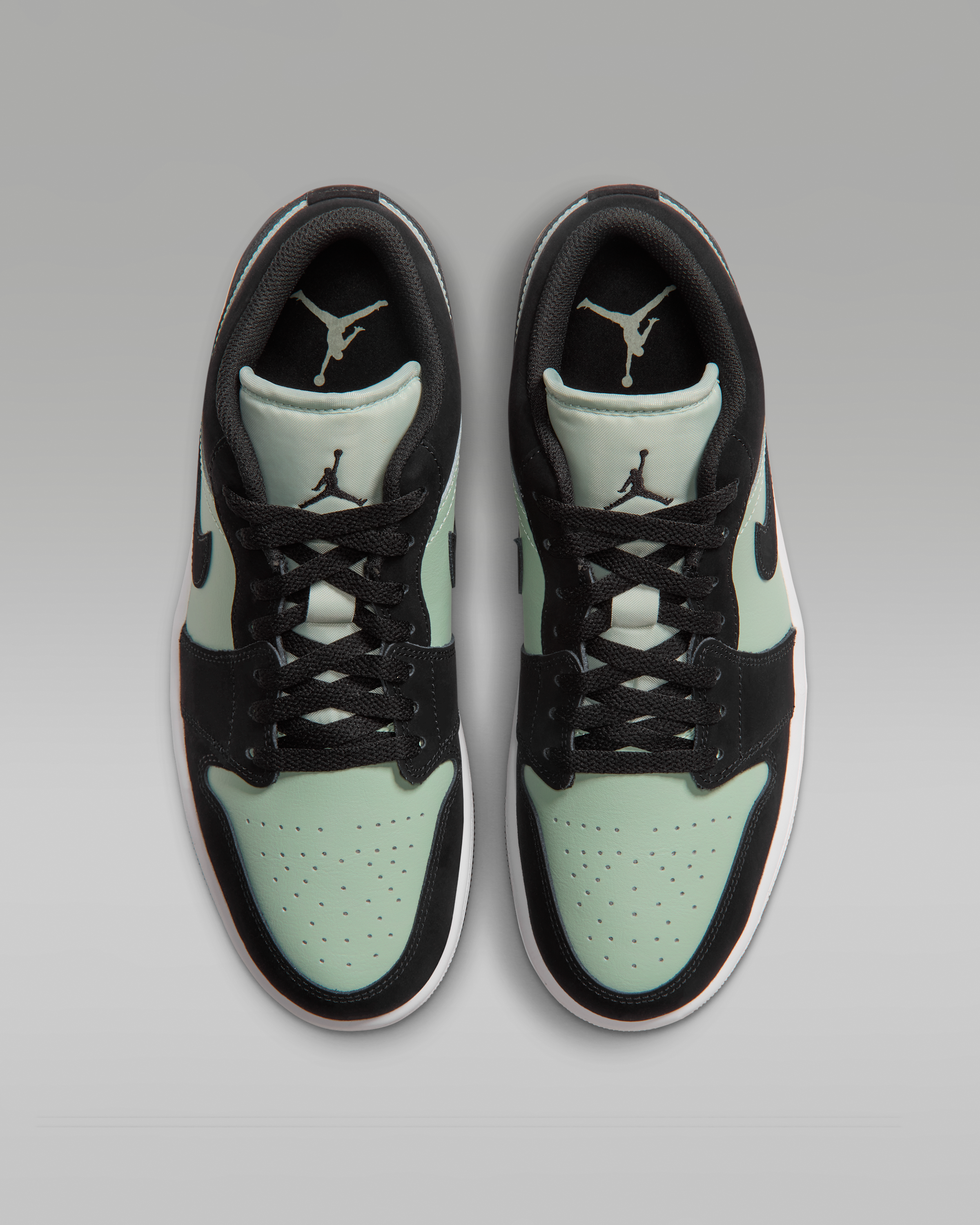Air Jordan 1 Low Men's Shoes - Black/White/Pistachio Frost - View 4