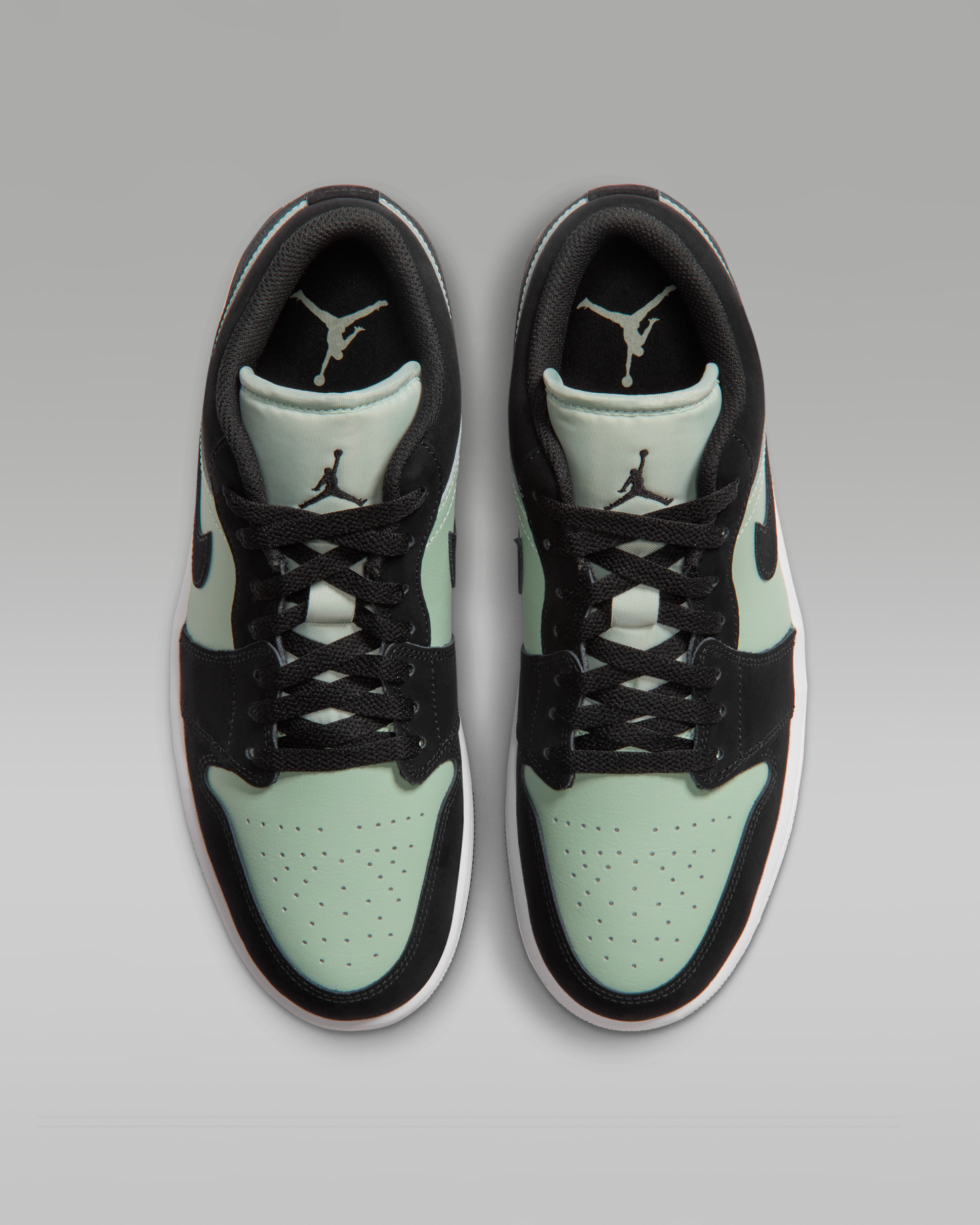 Air Jordan 1 Low Men's Shoes - Black/White/Pistachio Frost - View 4