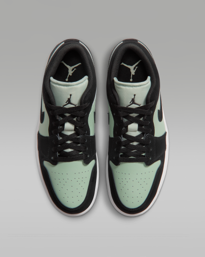 Air Jordan 1 Low Men's Shoes - Black/White/Pistachio Frost - View 4