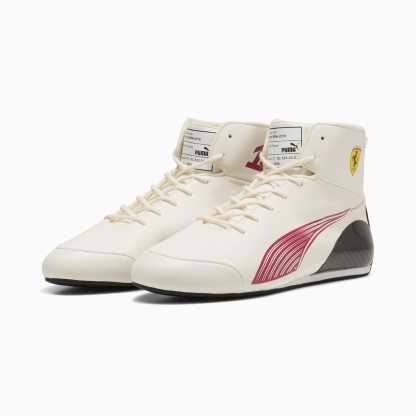 Scuderia Ferrari Speedcat Pro Charles Leclerc Boots Men - Frosted Ivory-Dark Cherry - Image 2