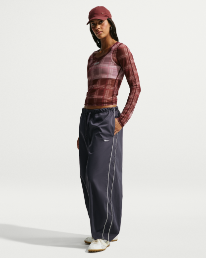 Nike Sportswear Women's Loose Mid-Rise Barrel Trousers - Gridiron/Sail/Sail - View 1