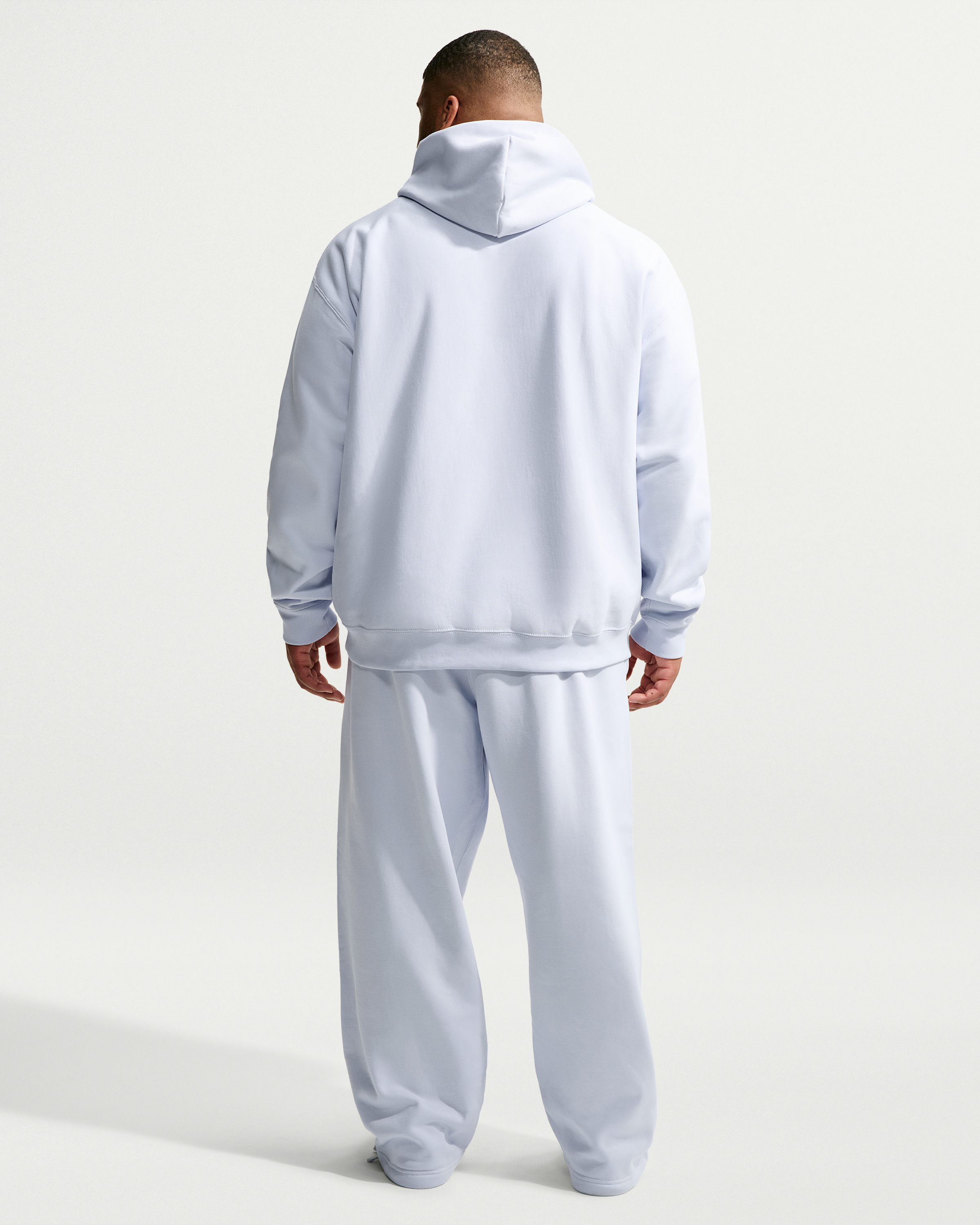 Nike Solo Swoosh Men's Pullover Hoodie - Football Grey/White - View 10