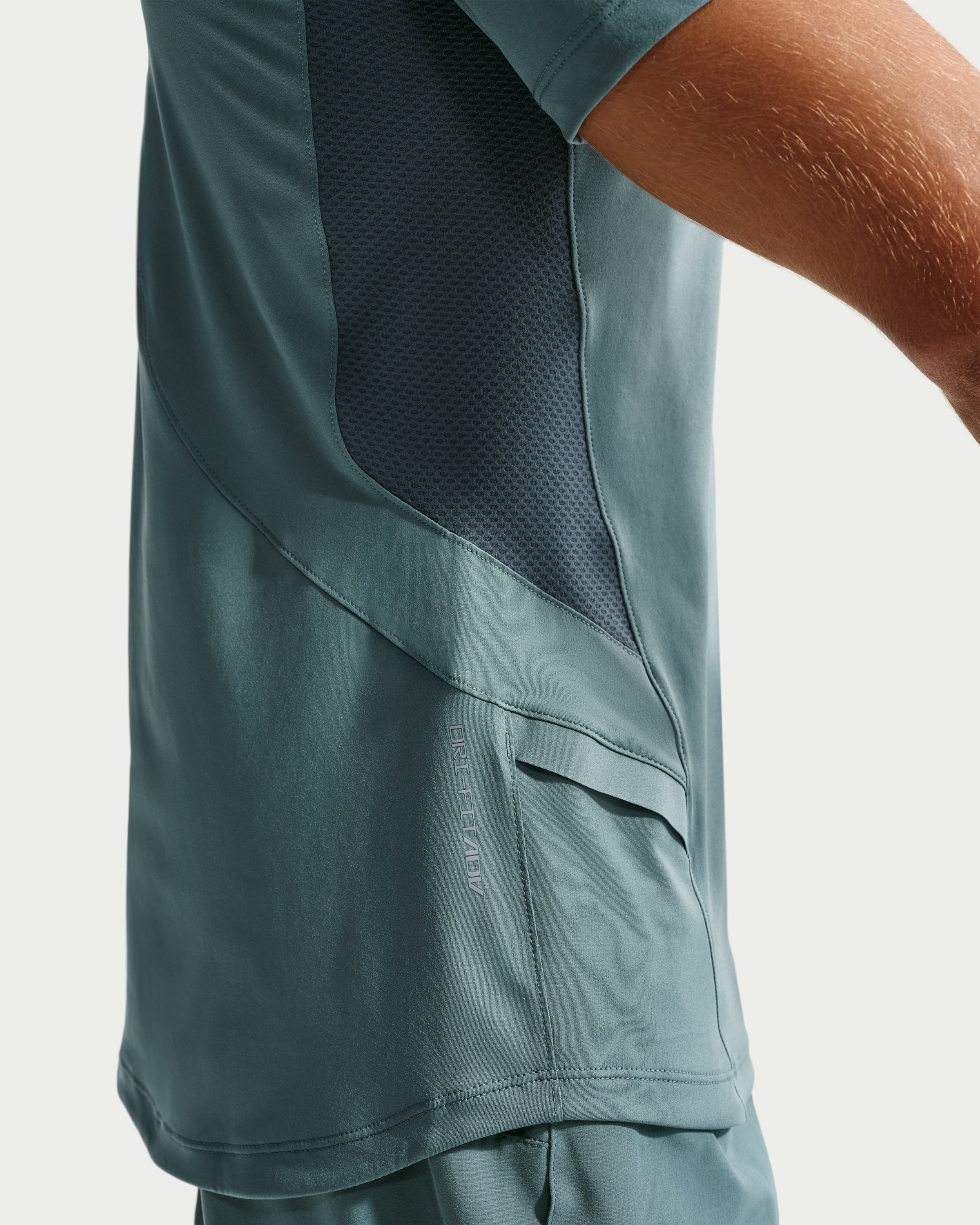 Nike Pro Training Men's Dri-FIT ADV Short-Sleeve Top - Mineral Slate/Faded Spruce/Green Strike - View 6