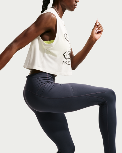 Nike Swift Women's High-Waisted 7/8 Running Leggings with Pockets - Gridiron - View 4