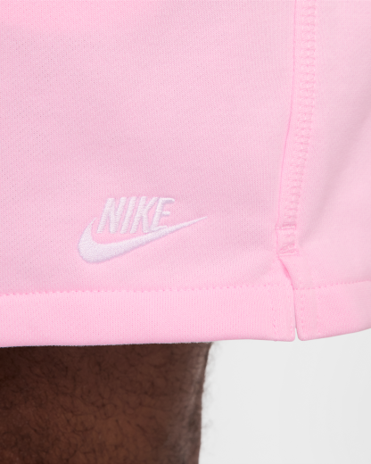 Nike Club Men's French Terry Flow Shorts - Pink Foam/Pink Foam/White - View 12