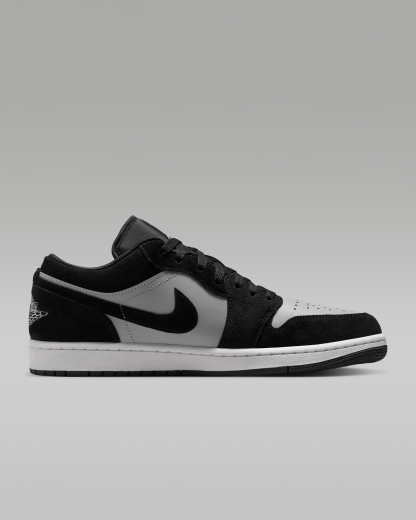Air Jordan 1 Low Men's Shoes - Black/Light Smoke Grey/White - View 3