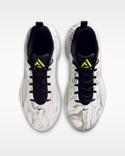 Giannis Immortality 5 Basketball Shoes - White/Off-White/Light Smoke Grey/Metallic Silver - View 4