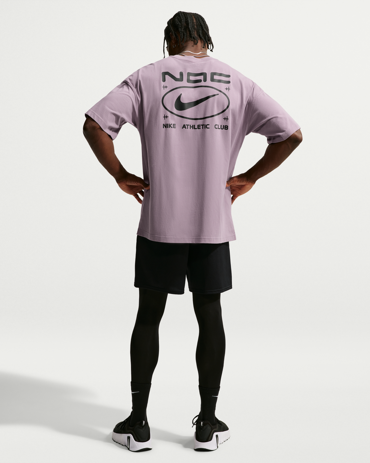 Nike N.A.C. Men's Oversized T-Shirt - Purple Smoke/Black - View 5