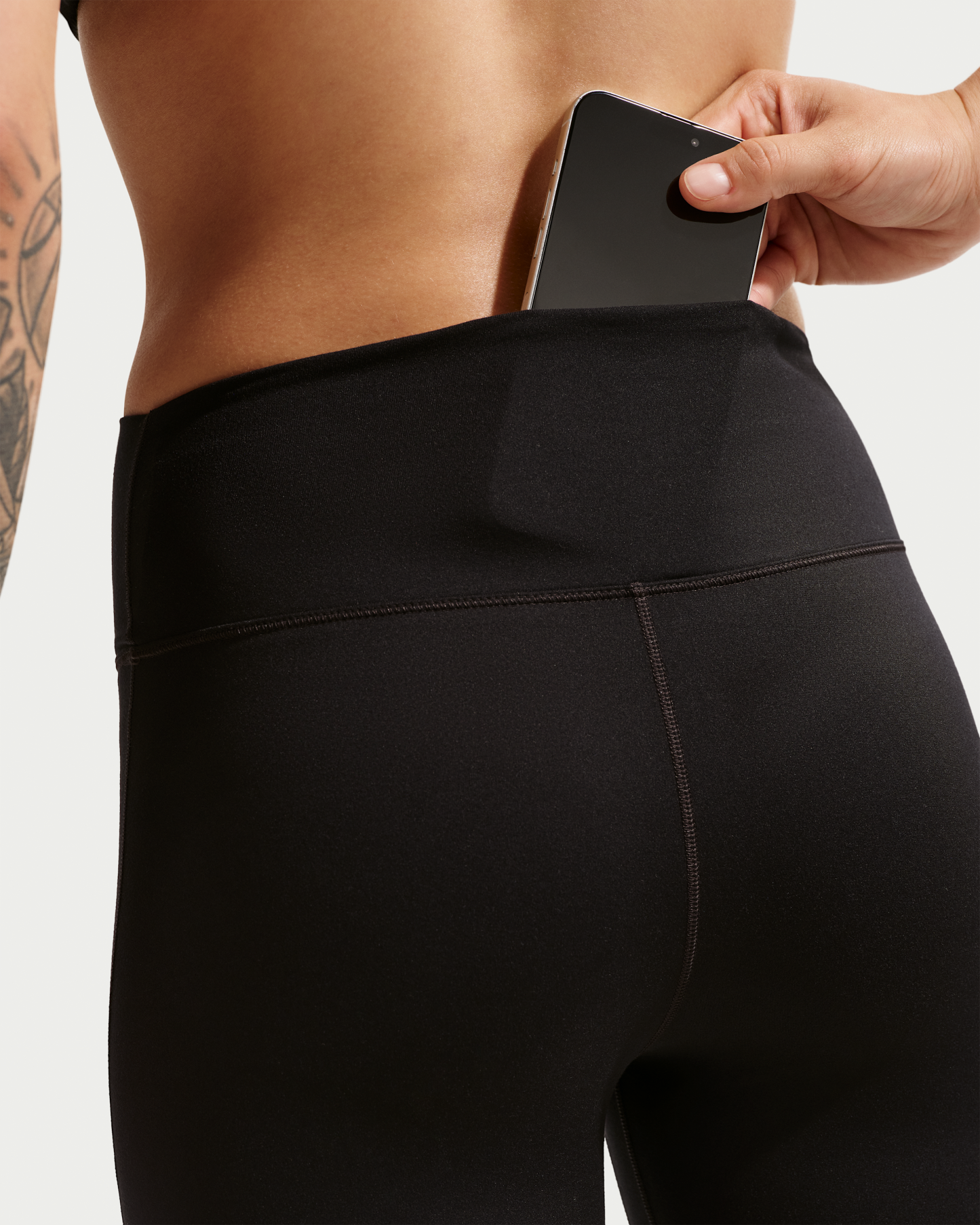 Nike One Women's High-Waisted 20.5cm (approx.) Biker Shorts - Black/White - View 6