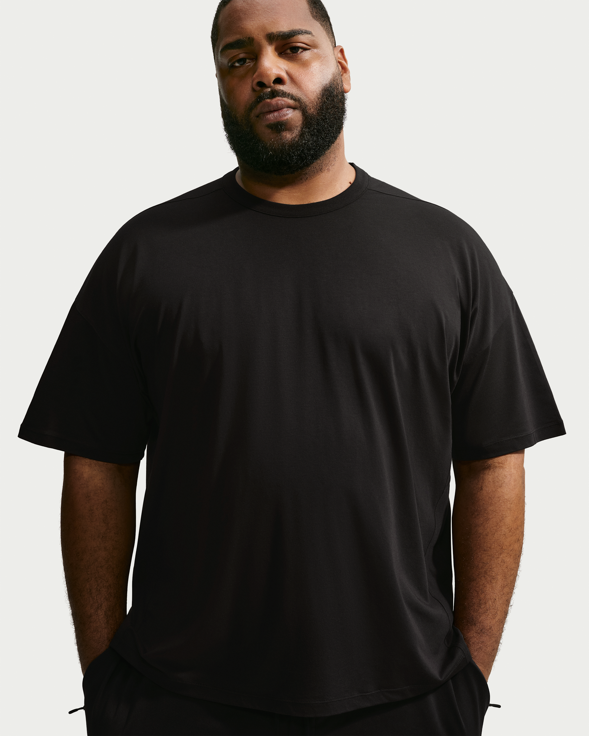 Nike 24.7 ImpossiblySoft Light Men's Dri-FIT Short-Sleeved T-Shirt - Black/Black/Dark Smoke Grey - View 7