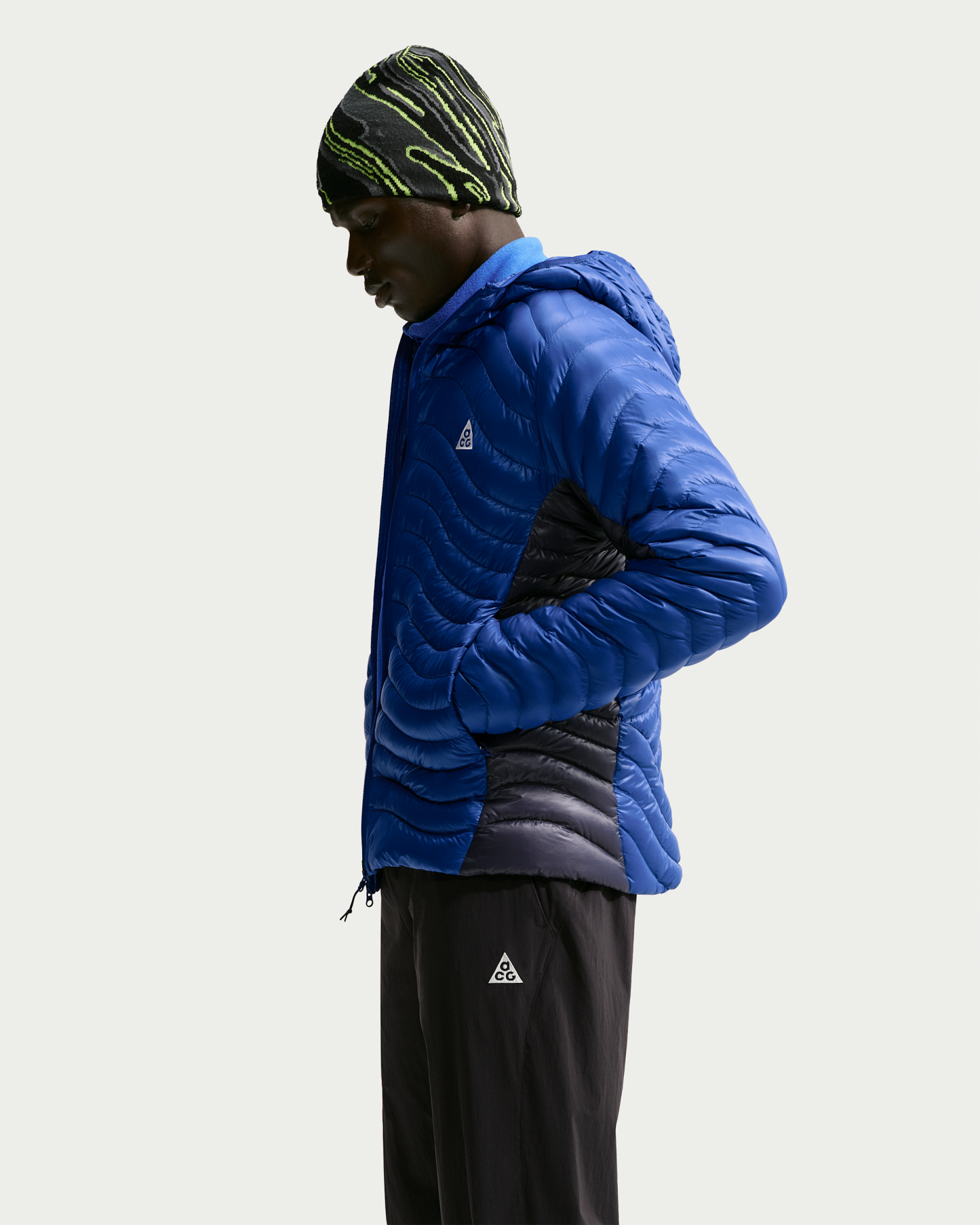 ACG Lava Flow Ultralight Men's Therma-FIT ADV Down Jacket - Old Royal/Gridiron/Game Royal/Summit White - View 3