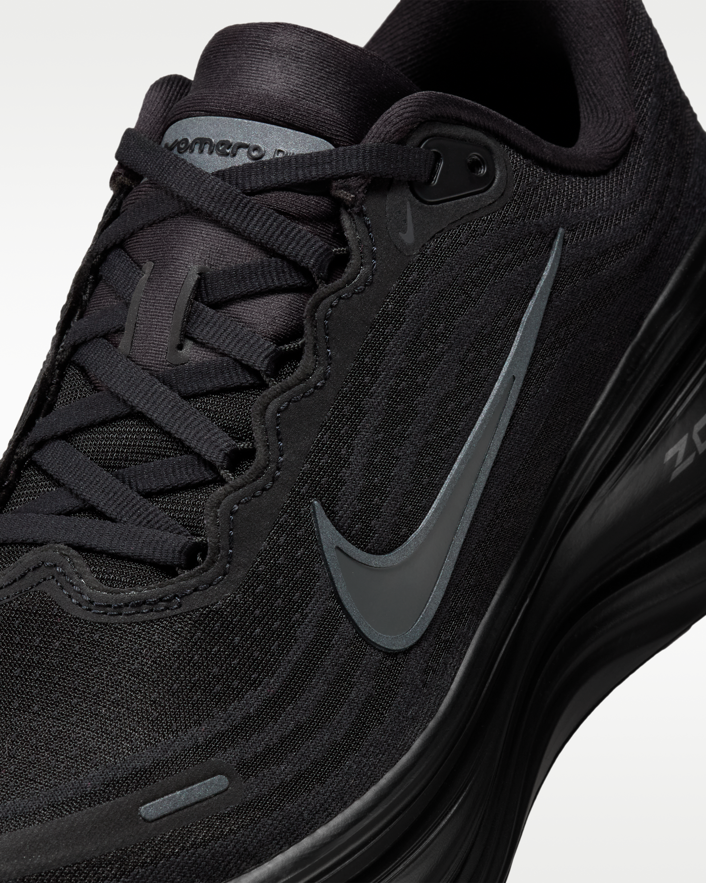 Nike Vomero Plus Women's Road Running Shoes - Black/Metallic Dark Grey/Cool Grey/Dark Smoke Grey - View 7