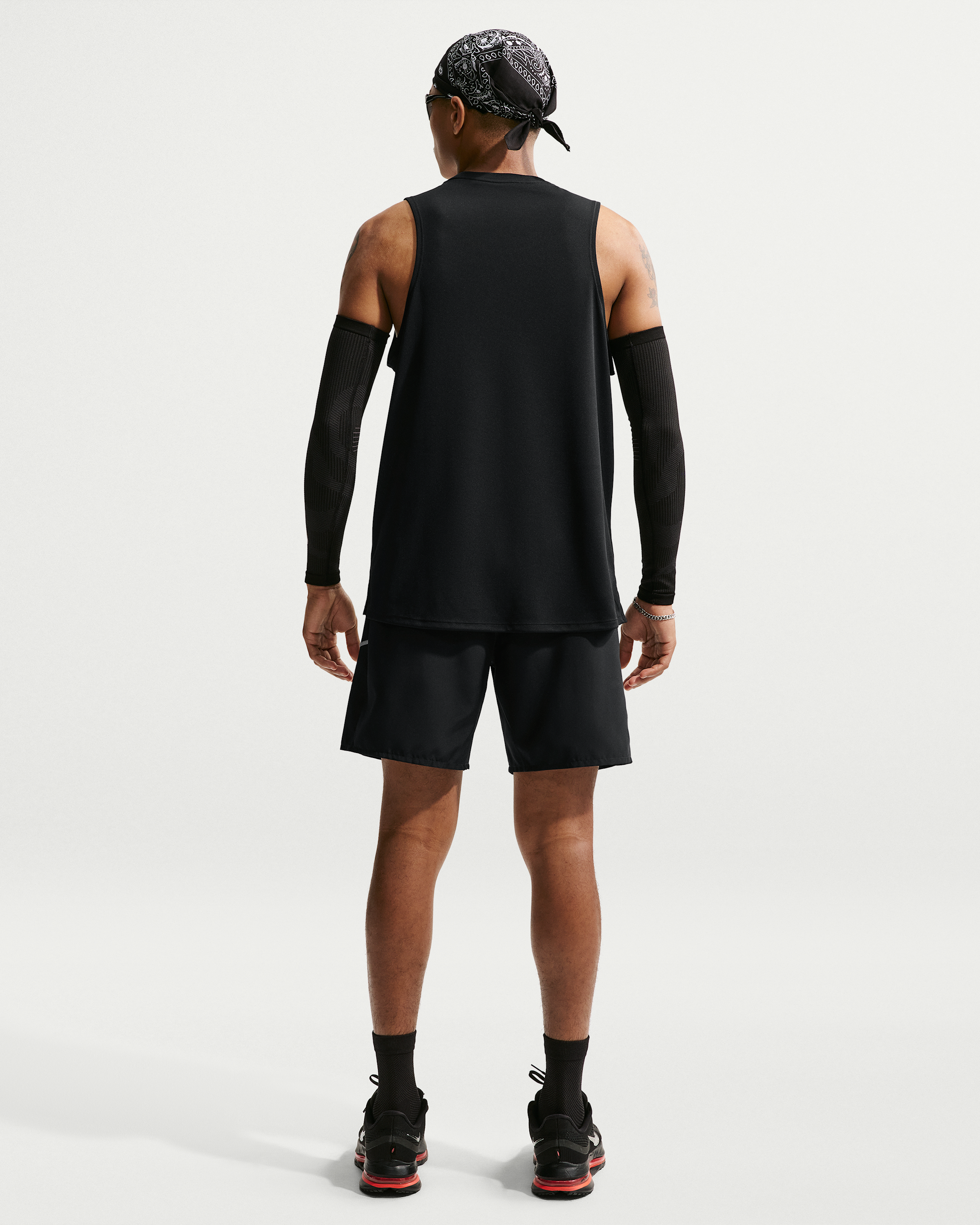 Nike Miler Men's Dri-FIT 18cm (approx.) Brief-Lined Running Shorts - Black/Black - View 5