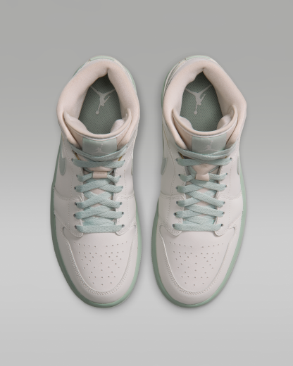 Air Jordan 1 Mid Women's Shoes - Sail/Pistachio Frost - View 4