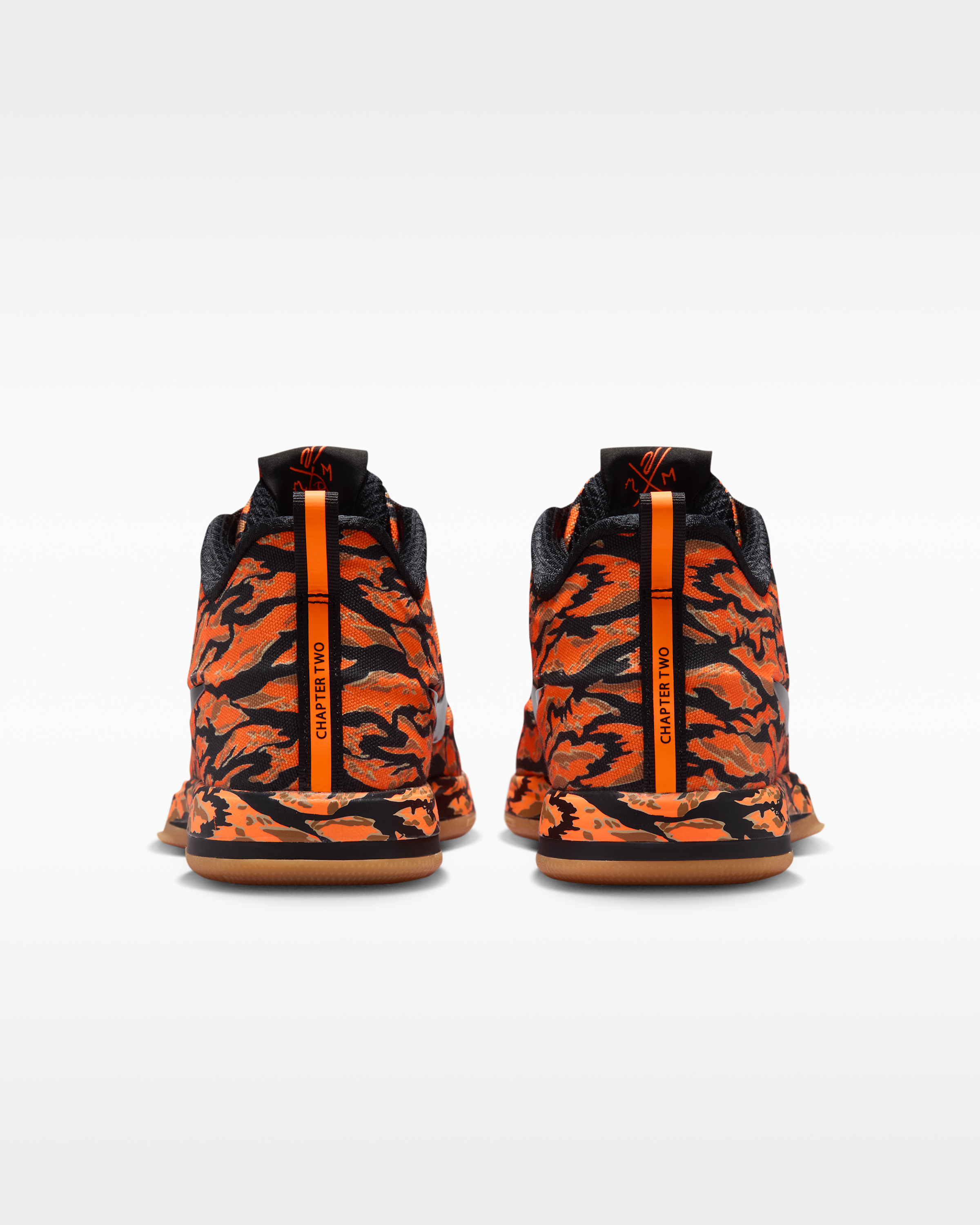 Book 2 "Tiger Camo" Basketball Shoes - Black/Total Orange/Flax/Black - View 6