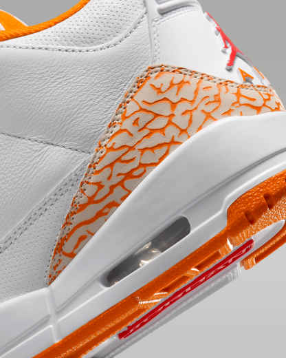 Air Jordan 3 Retro 'Sport Renaissance' Women's Shoes - White/Cement Grey/Fire Red/Multi-Colour - View 8