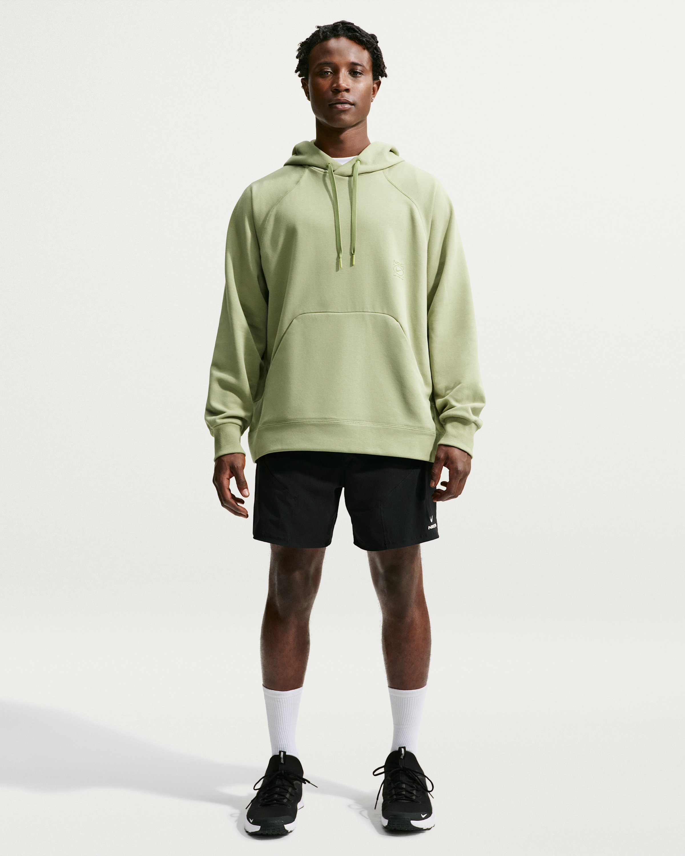 Nike N.A.C. Men's Dri-FIT Oversized Fleece Training Hoodie - Dusty Olive/Dusty Olive - View 4