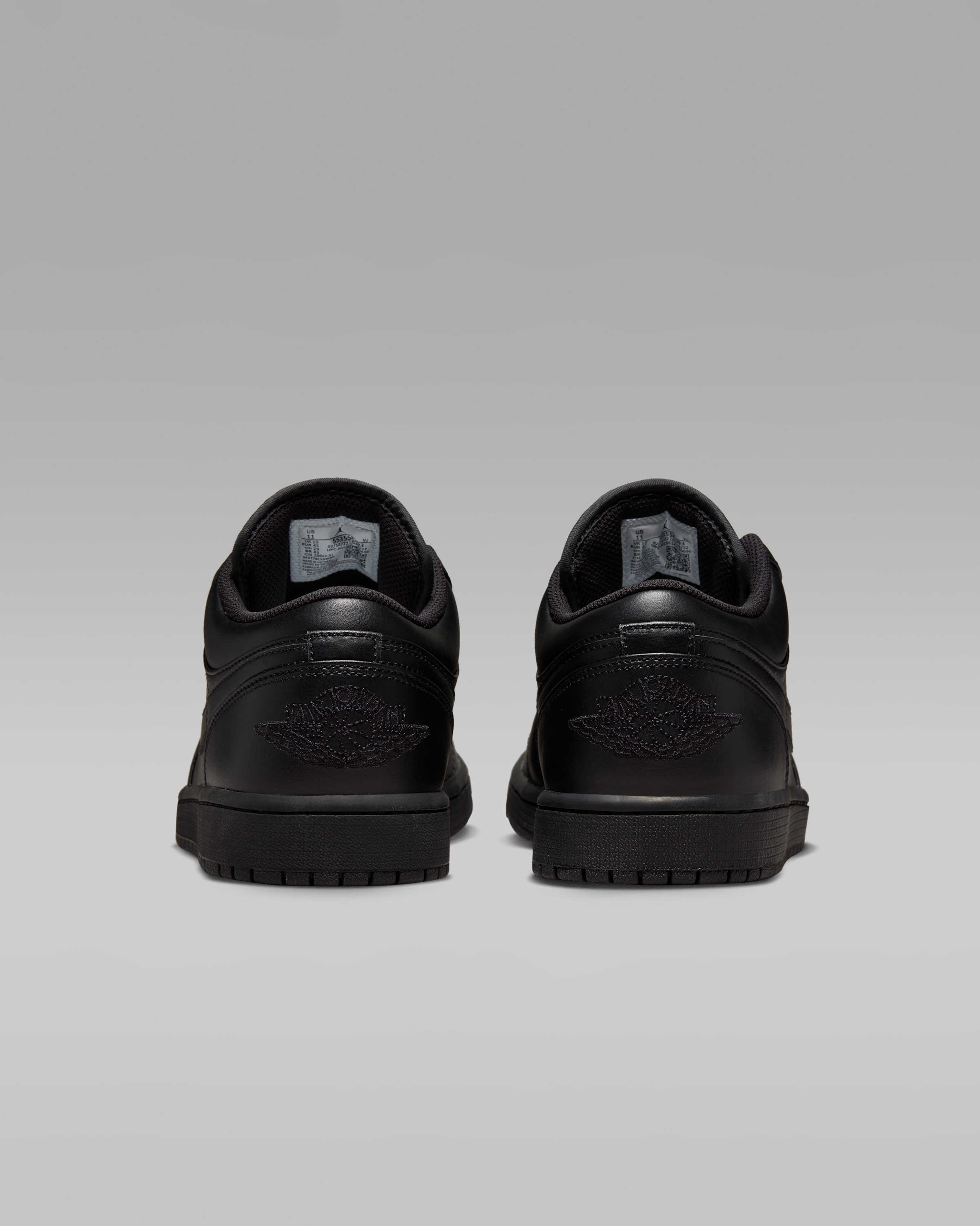 Air Jordan 1 Low Men's Shoes - Black/Black/Black - View 6