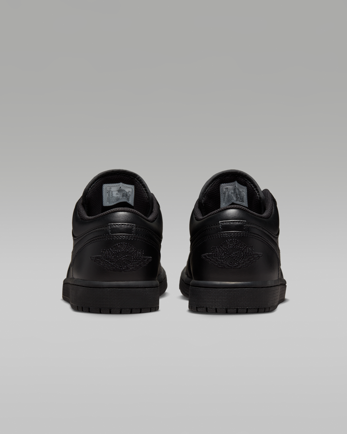 Air Jordan 1 Low Men's Shoes - Black/Black/Black - View 6