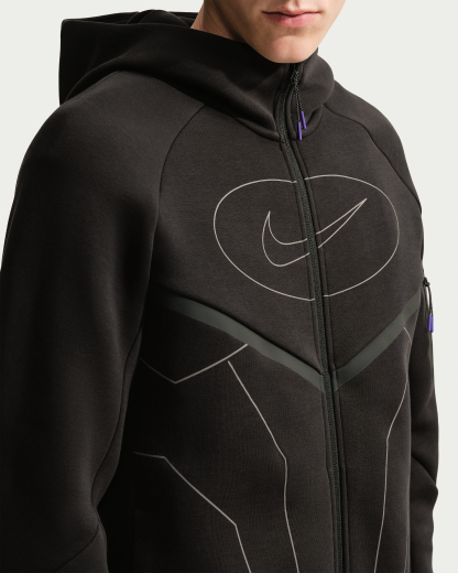 Nike Tech Men's Full-Zip Fleece Windrunner Hoodie - Shadow Brown - View 3
