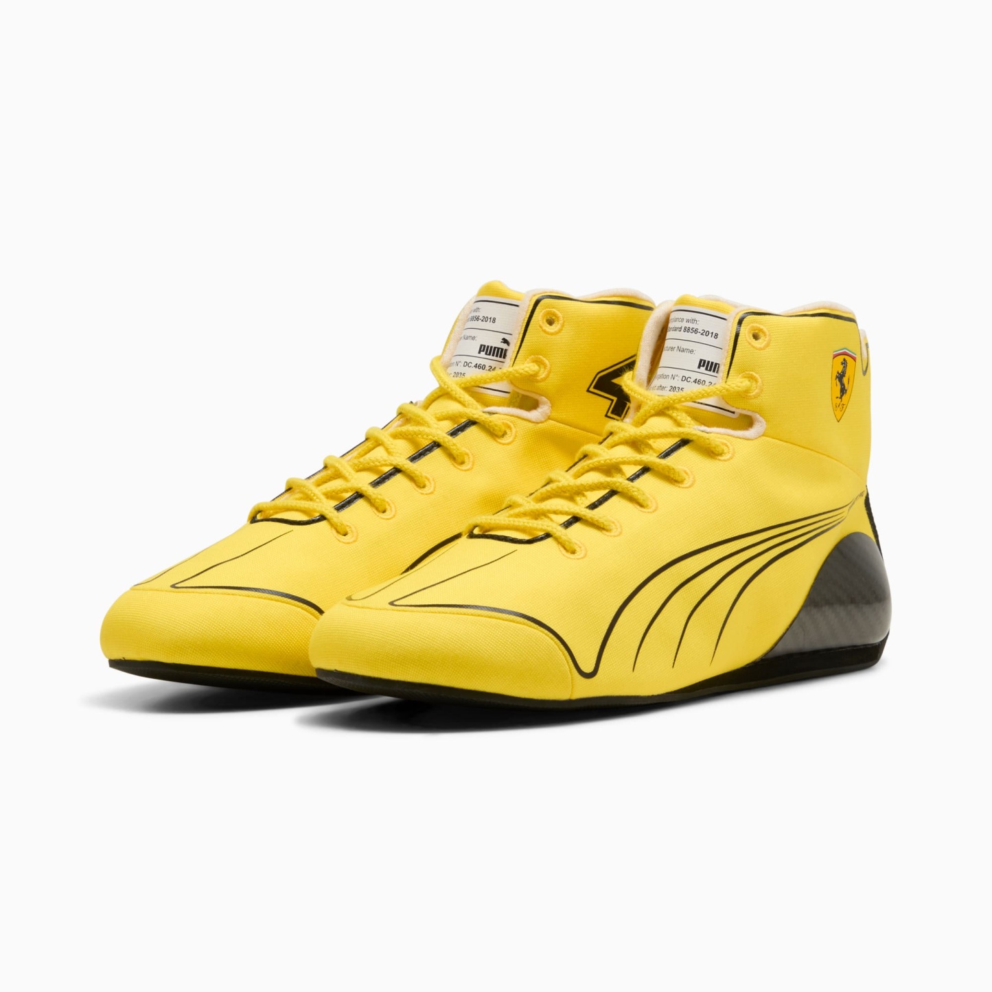 Scuderia Ferrari Speedcat Pro UK Lewis Hamilton Boots Men - Speed Yellow-PUMA Black - Image 2