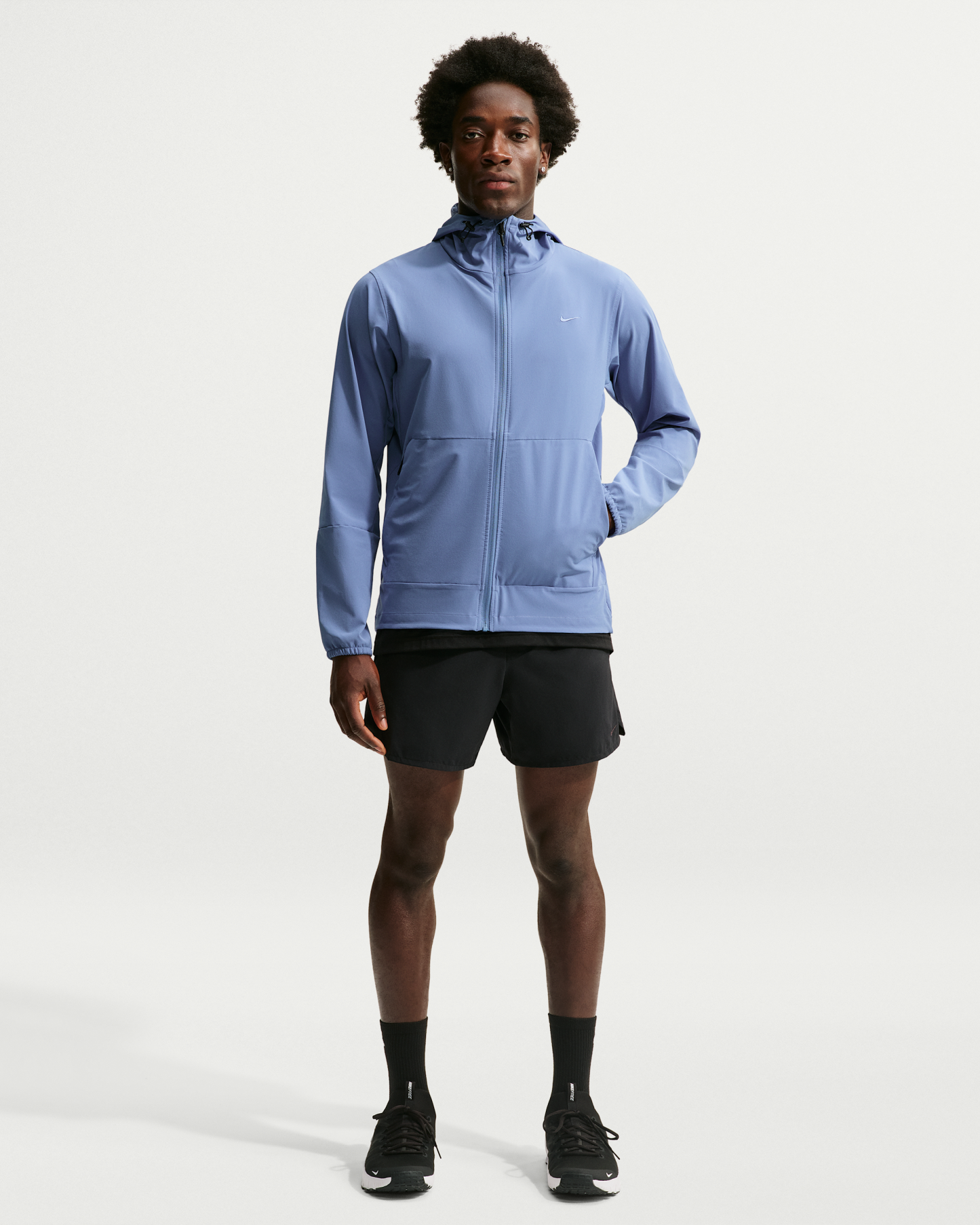 Nike Unlimited Men's Repel Hooded Versatile Jacket - Indigo Storm/Black/Indigo Storm - View 4