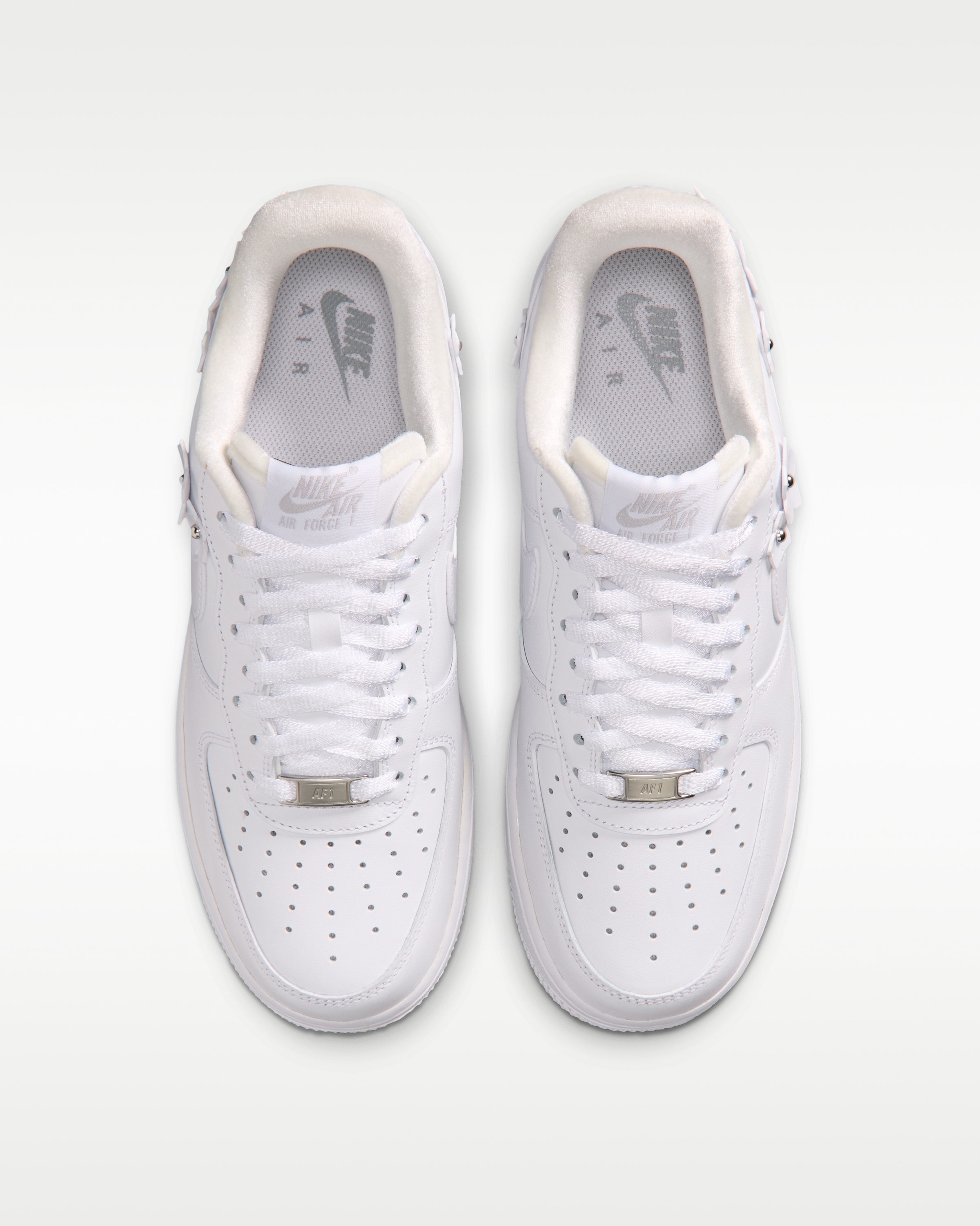 Nike Air Force 1 '07 'Florette' Women's Shoes - White/Wolf Grey/Metallic Silver/White - View 4
