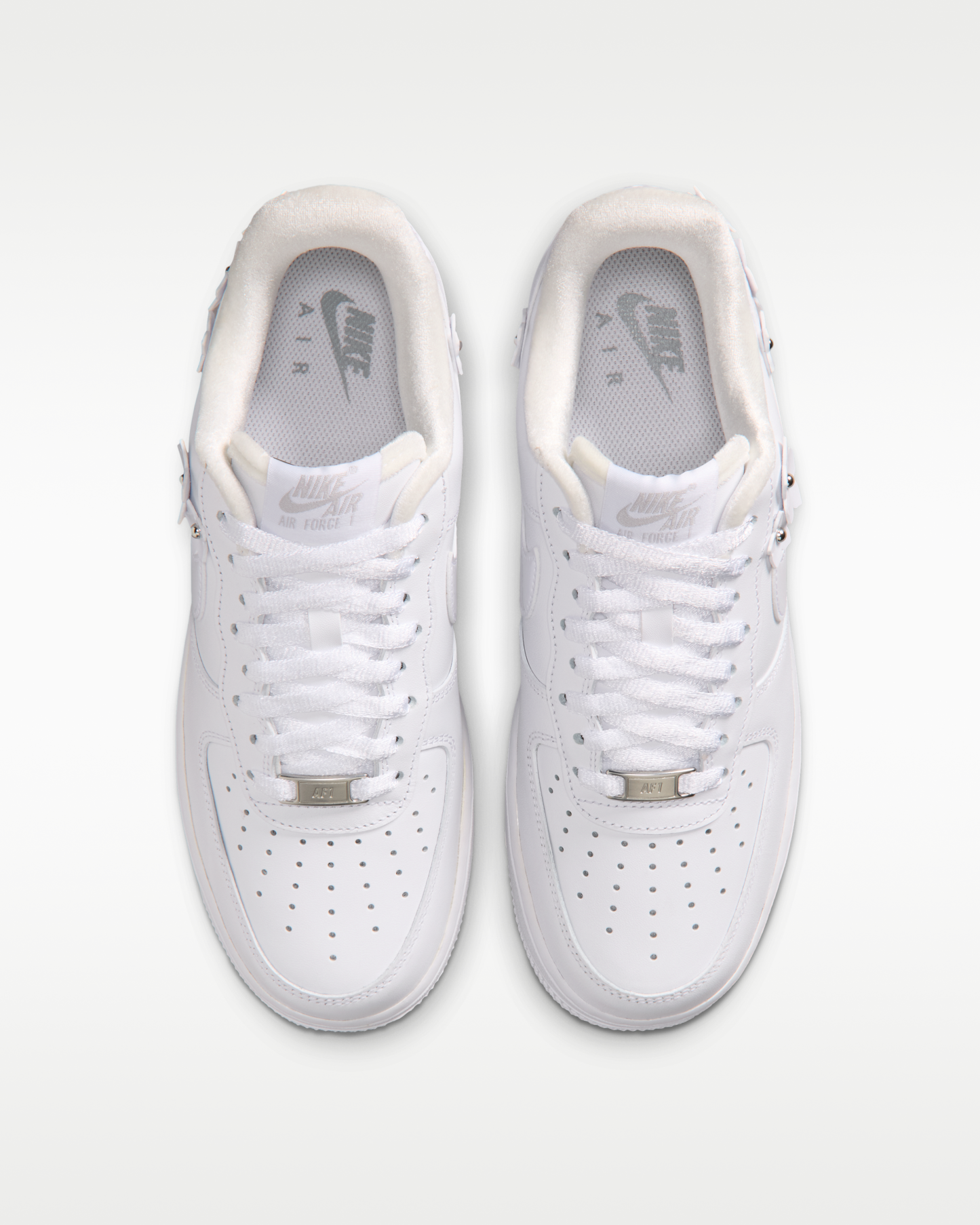 Nike Air Force 1 '07 'Florette' Women's Shoes - White/Wolf Grey/Metallic Silver/White - View 4