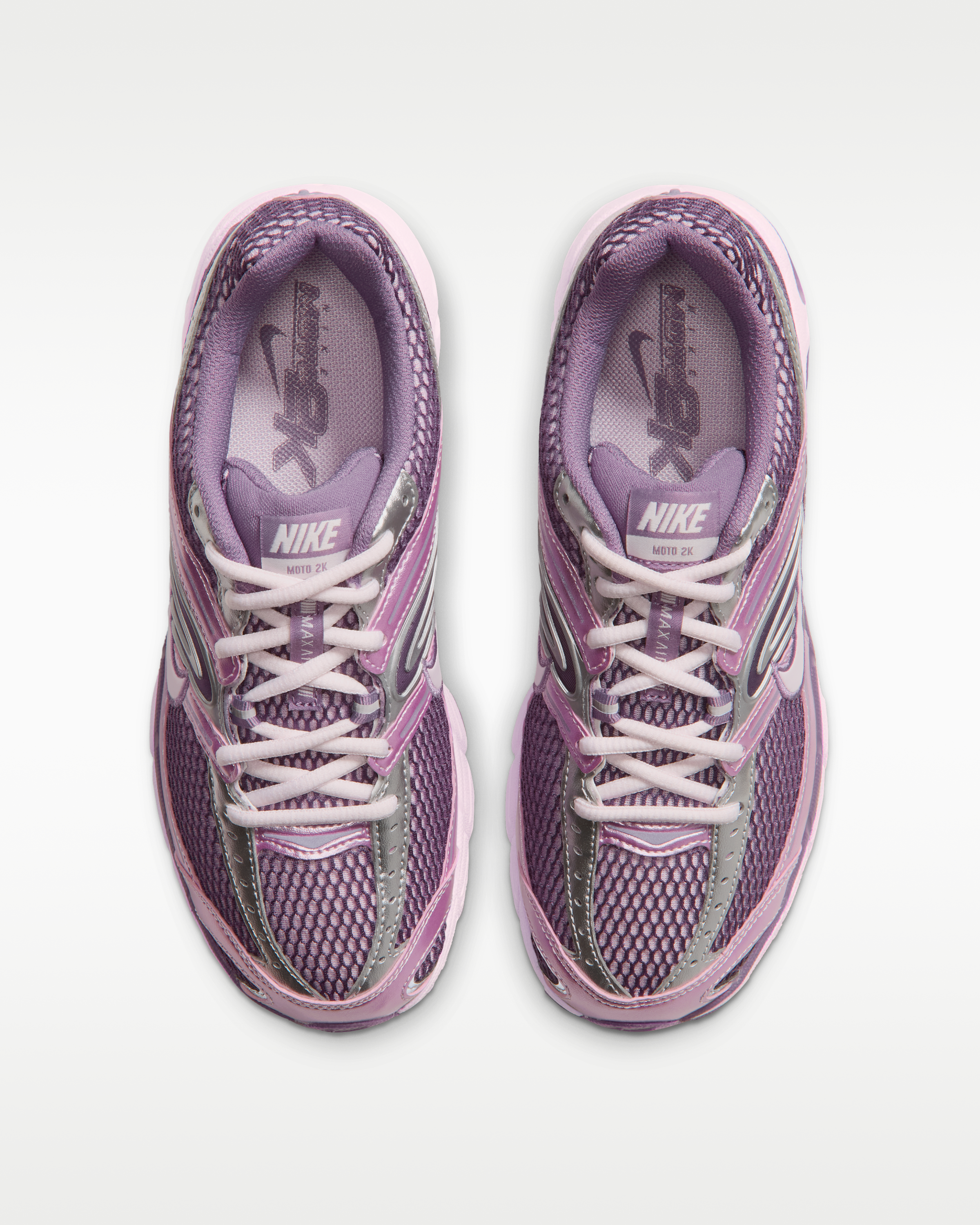 Nike Air Max Moto 2K Women's Shoes with Reflective Design Accents - Pink Foam/Violet Dust/Metallic Silver/Pearl Pink - View 4
