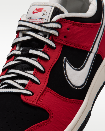 Nike Dunk Low Retro Men's Shoes - Black/University Red/Sail - View 7