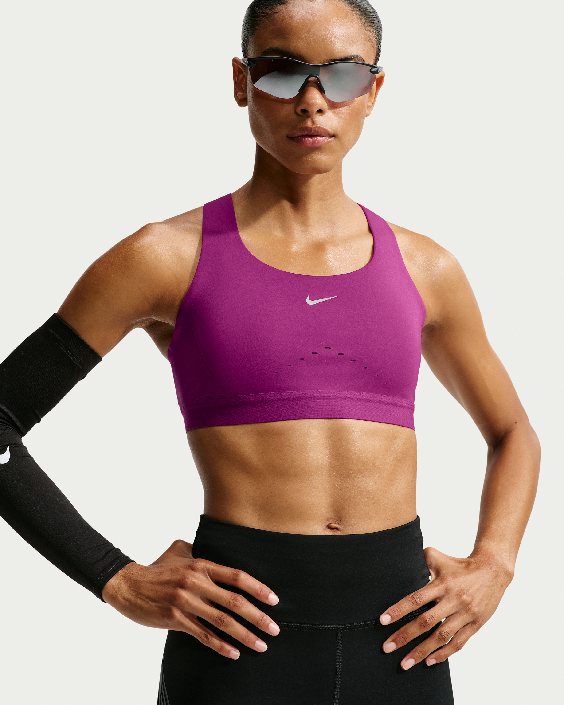 Nike Swift Women's High-Support Lightly Lined Sports Bra - True Berry - View 1