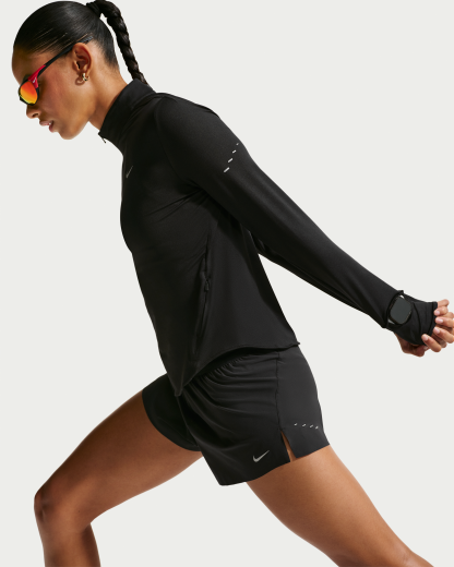 Nike Swift Women's Dri-FIT UV 1/4-Zip Running Top - Black - View 3