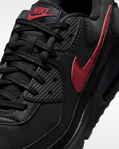 Nike Air Max 90 Men's Shoes - Black/Black/Tough Red - View 7