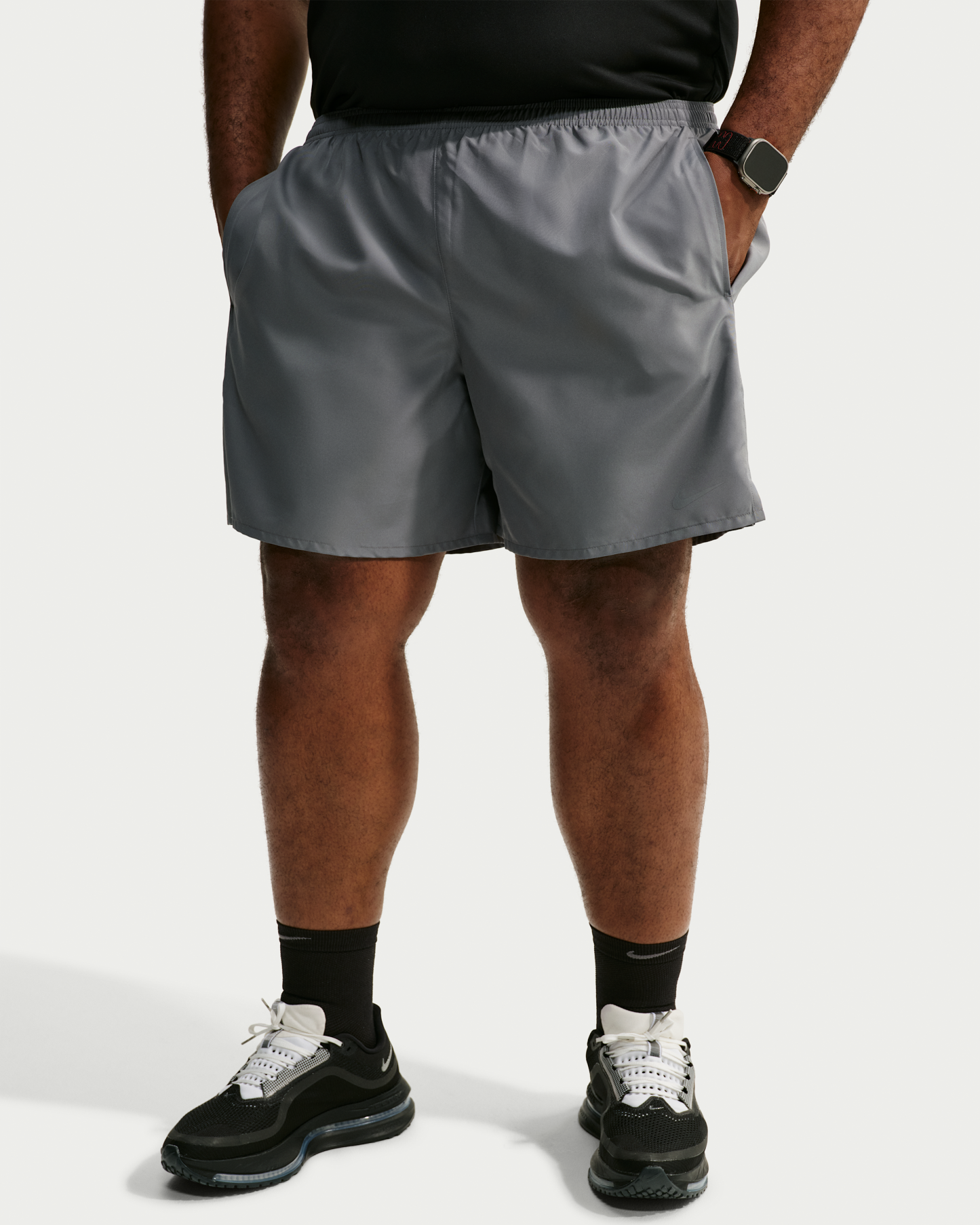 Nike Miler Men's Dri-FIT 18cm (approx.) Brief-Lined Running Shorts - Smoke Grey/Smoke Grey - View 7