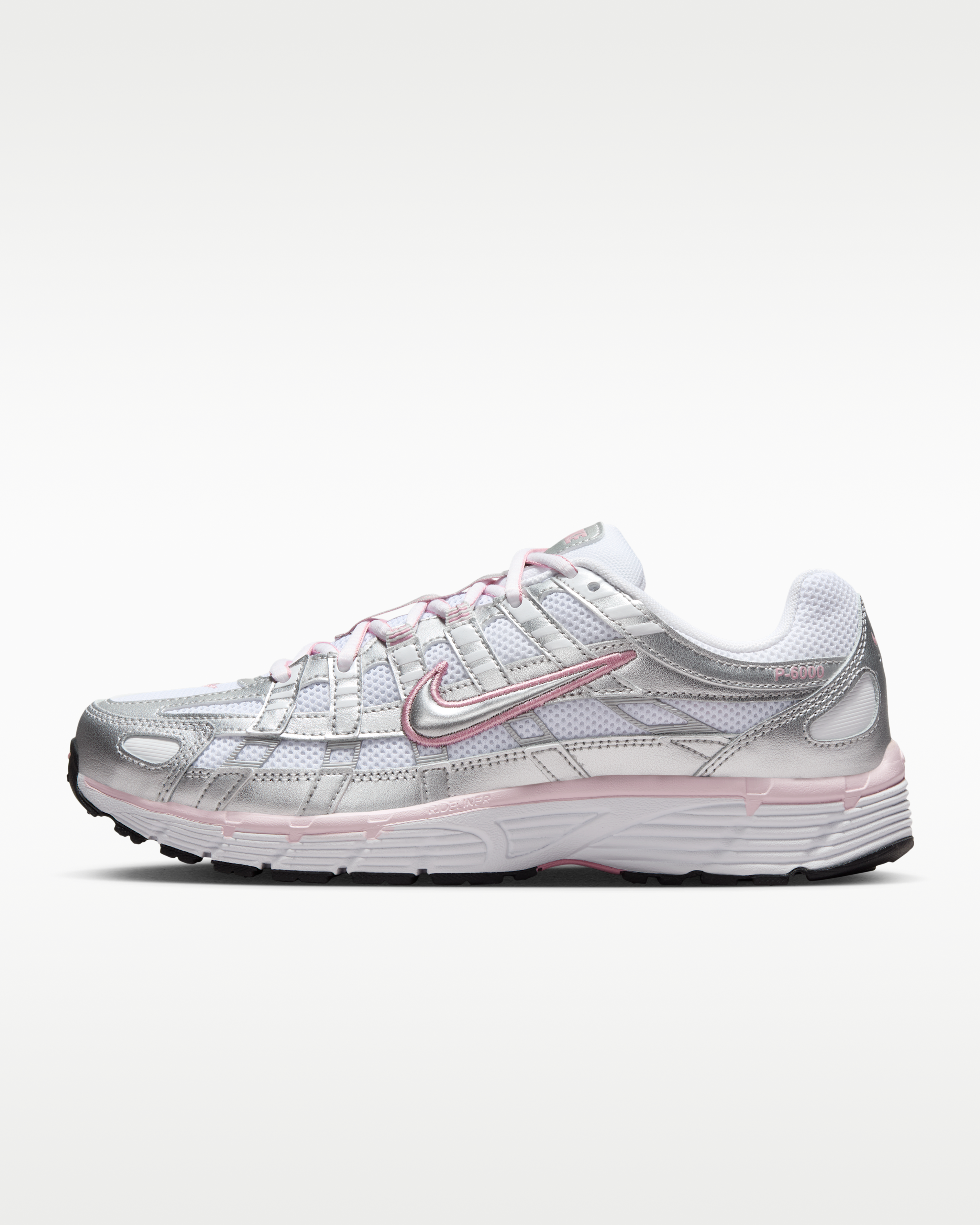 Nike P-6000 Women's Shoes - White/Elemental Pink/Black/Metallic Silver - View 1