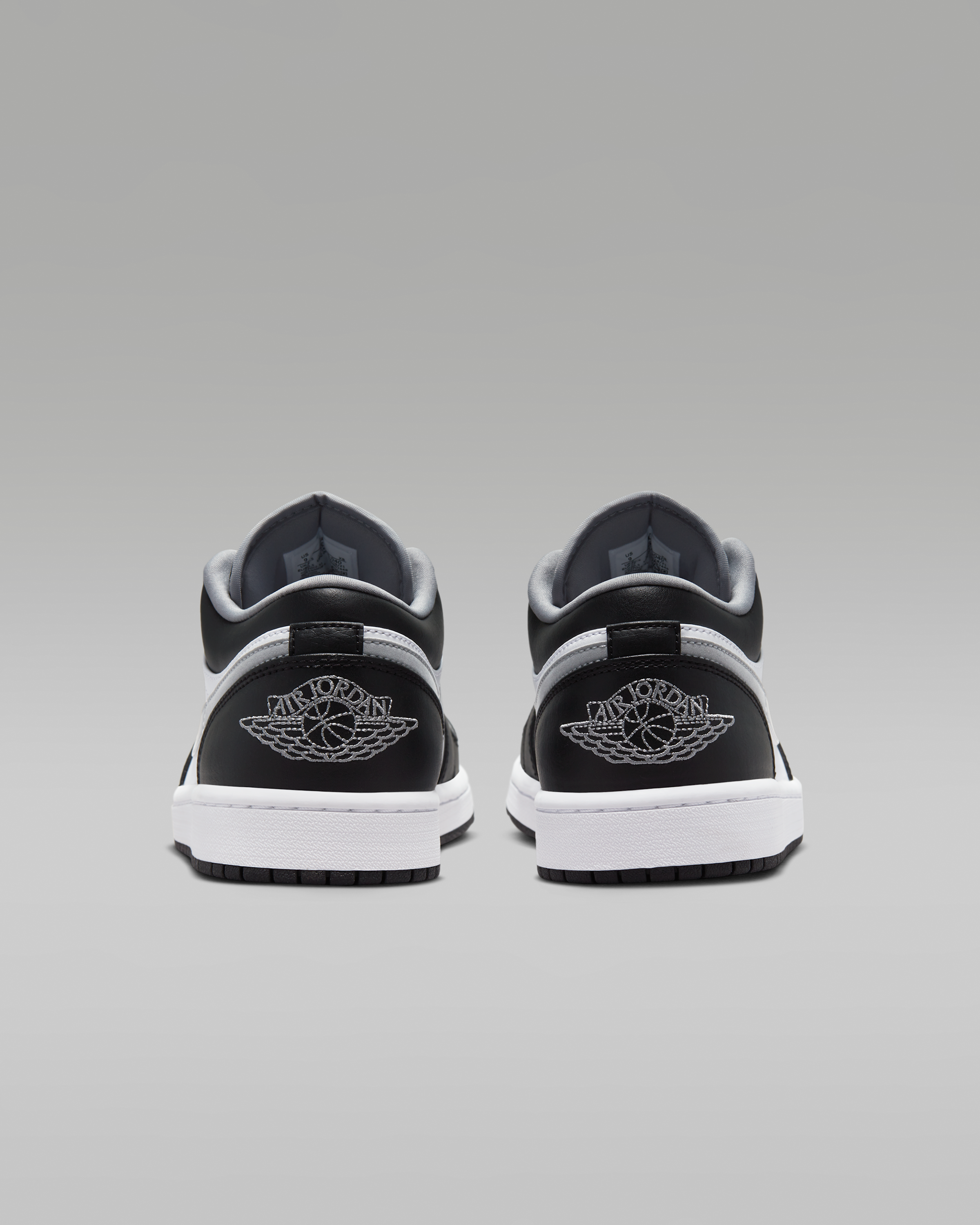 Air Jordan 1 Low Men's Shoes - Black/White/Particle Grey - View 6