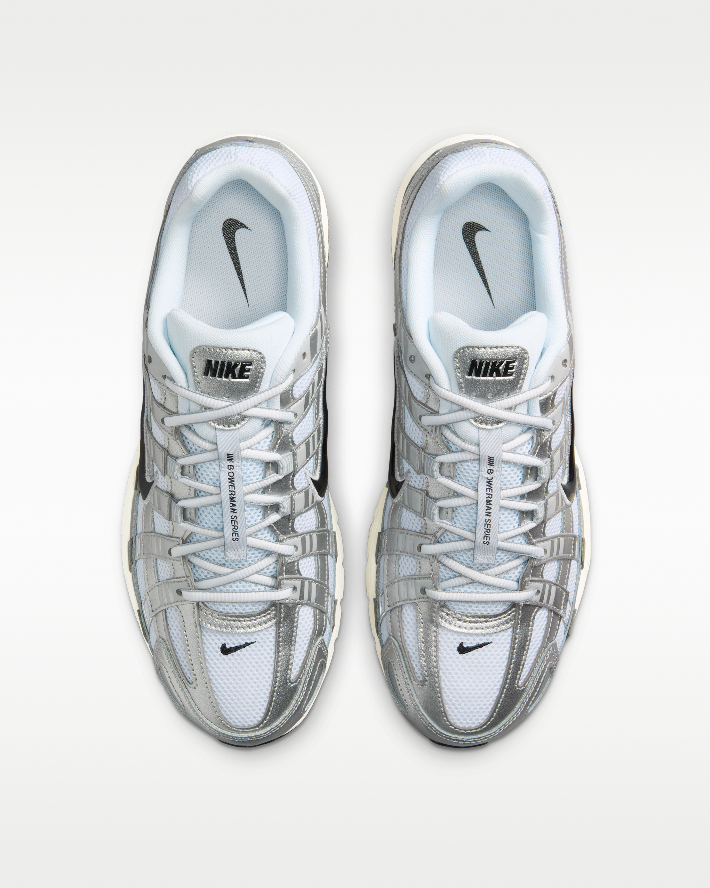 Nike P-6000 Shoes - White/Metallic Silver/Flat Silver/Black - View 4