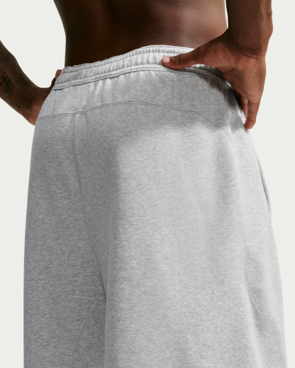Nike N.A.C. Men's Dri-FIT Fleece Training Shorts - Light Smoke Grey/Heather/Light Smoke Grey - View 8