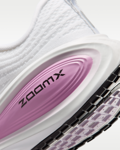 Nike Vomero Plus Women's Road Running Shoes - White/Bleached Lilac/Summit White/Metallic Silver - View 8