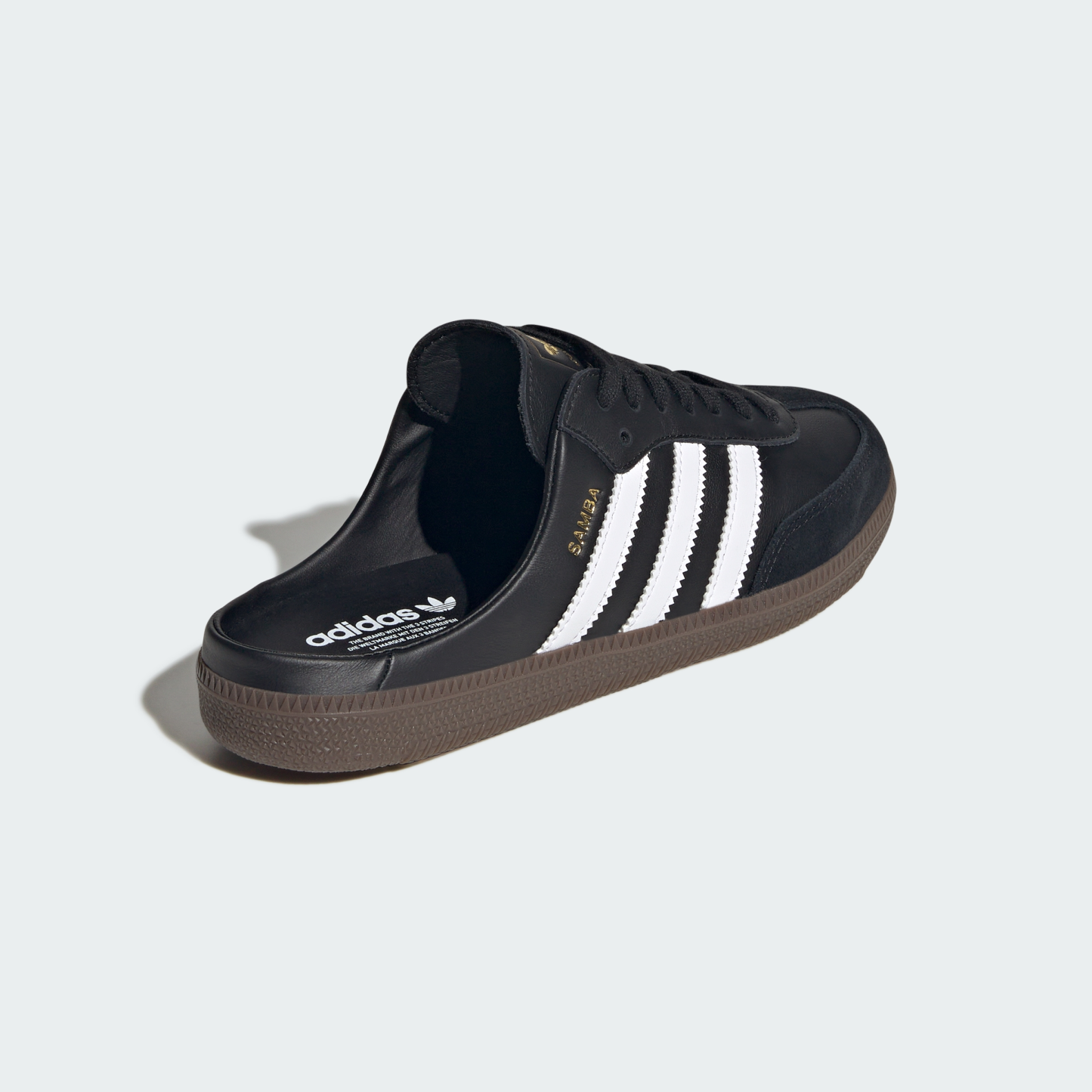adidas SAMBA OG MULE Shoes - Core Black / Cloud White / Gum - View 6