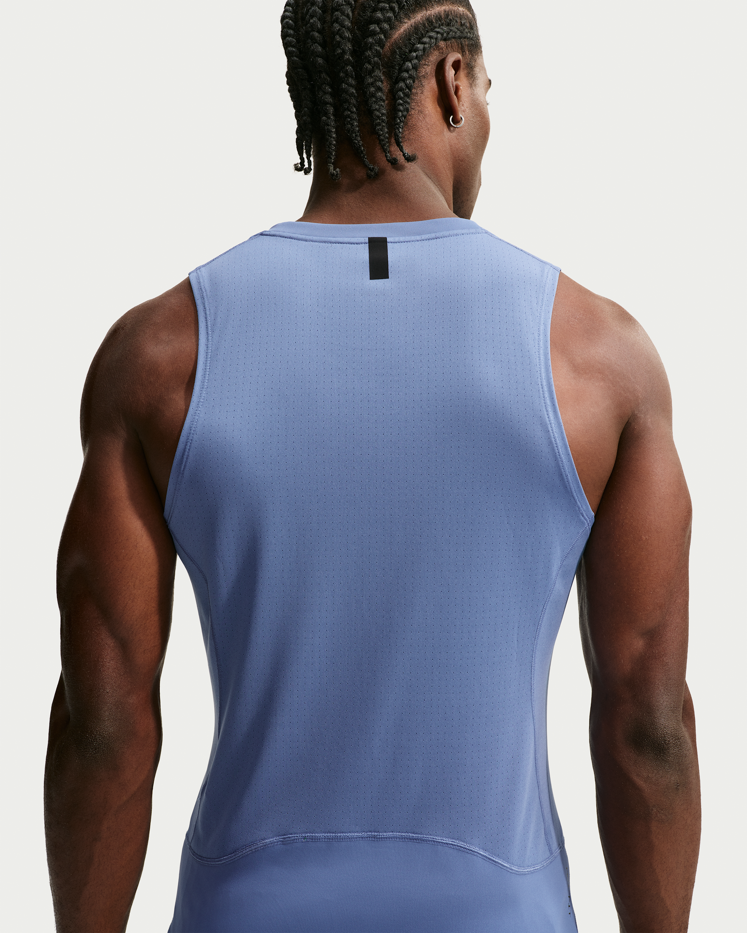 Nike Pro Men's Dri-FIT Training Tank - Indigo Storm/Black - View 2