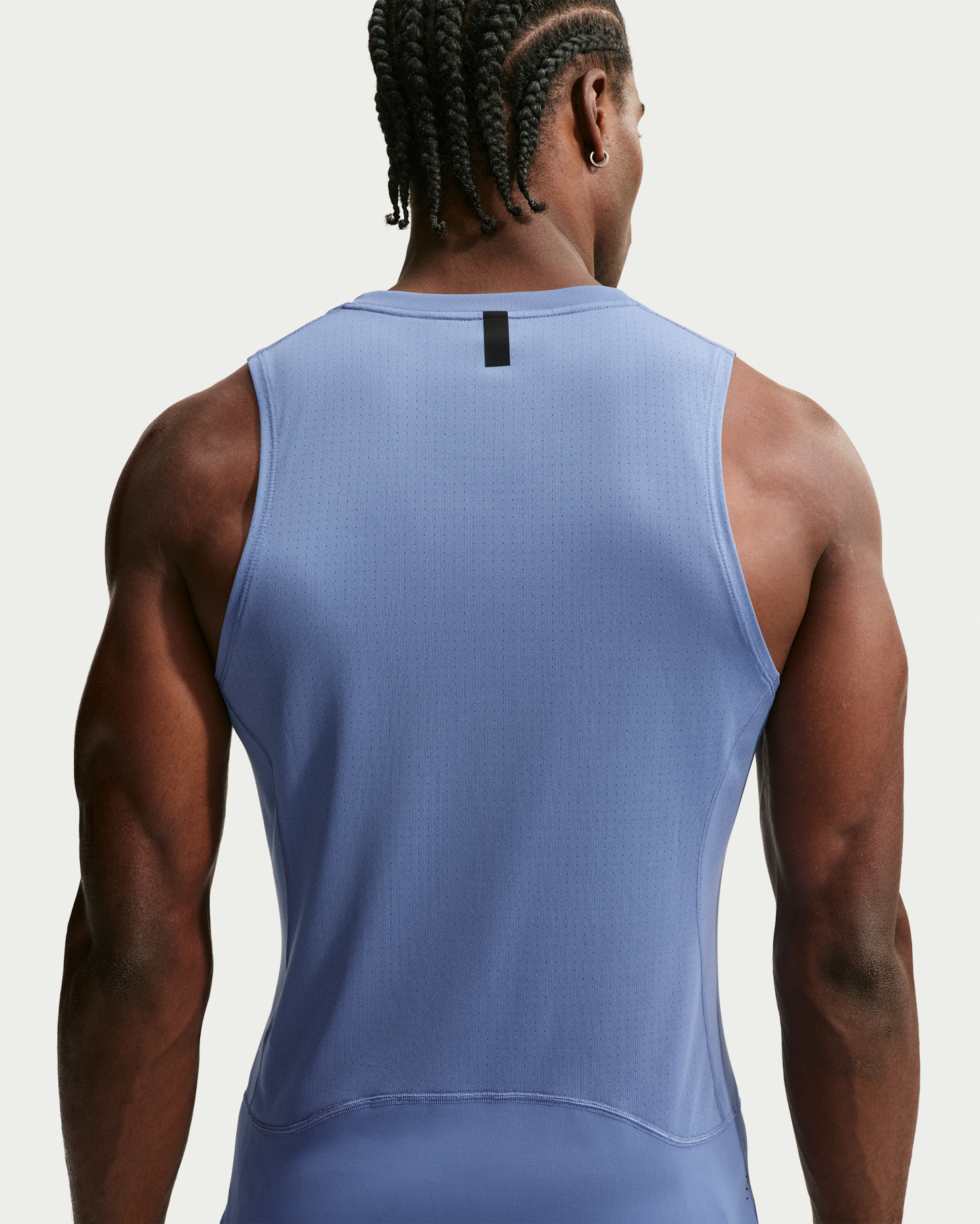 Nike Pro Men's Dri-FIT Training Tank - Indigo Storm/Black - View 2