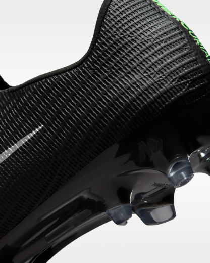 Nike Mercurial Superfly 11 Elite Artificial-Grass Low-Top Football Boots - Black/Black/Illusion Green - View 9