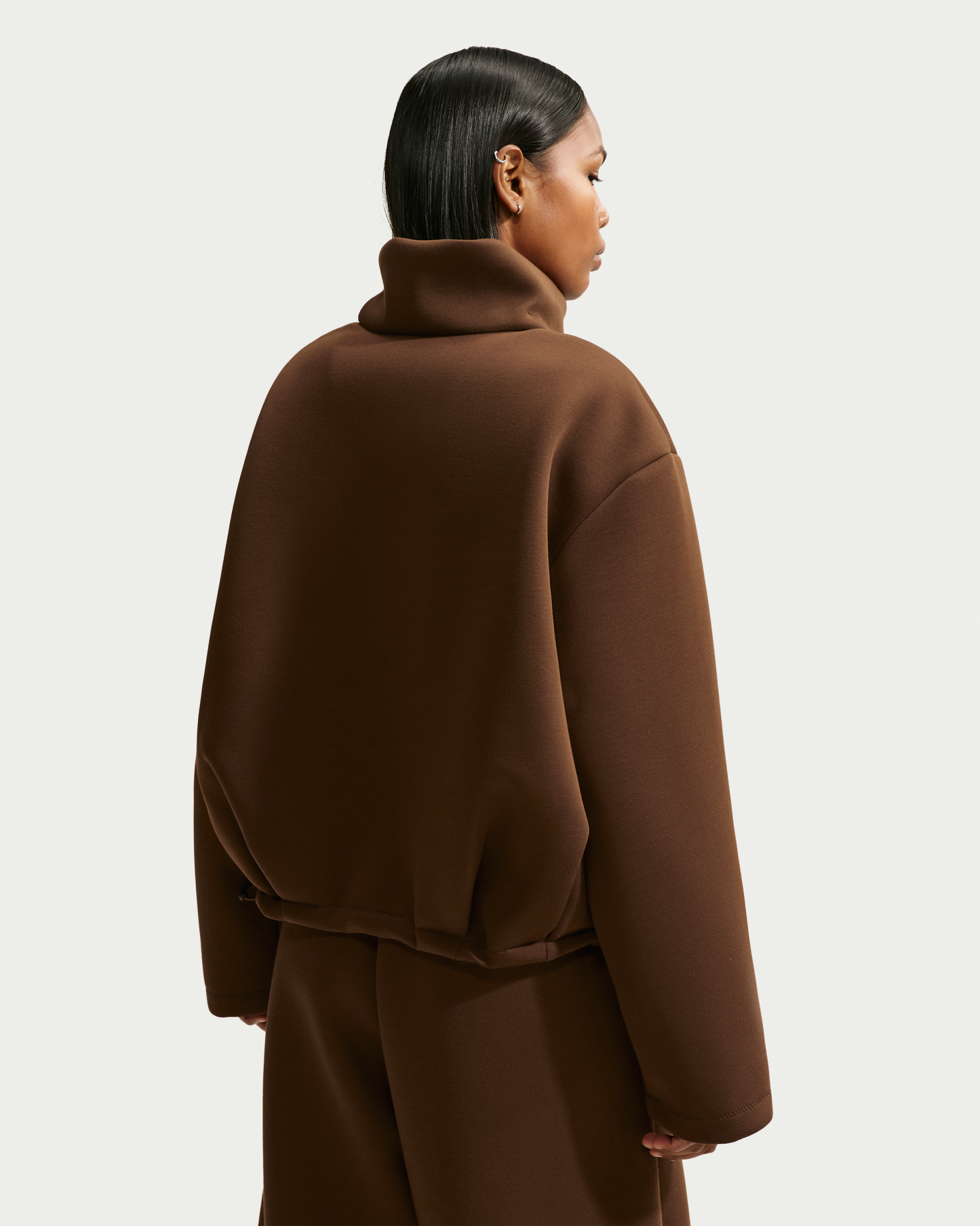 Nike Article Fleece Women's Oversized Jacket - Cacao Wow/Cacao Wow - View 2