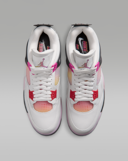 Air Jordan 4 Retro 'Comic' Men's Shoes - Off-White/Anthracite/Fire Pink - View 4