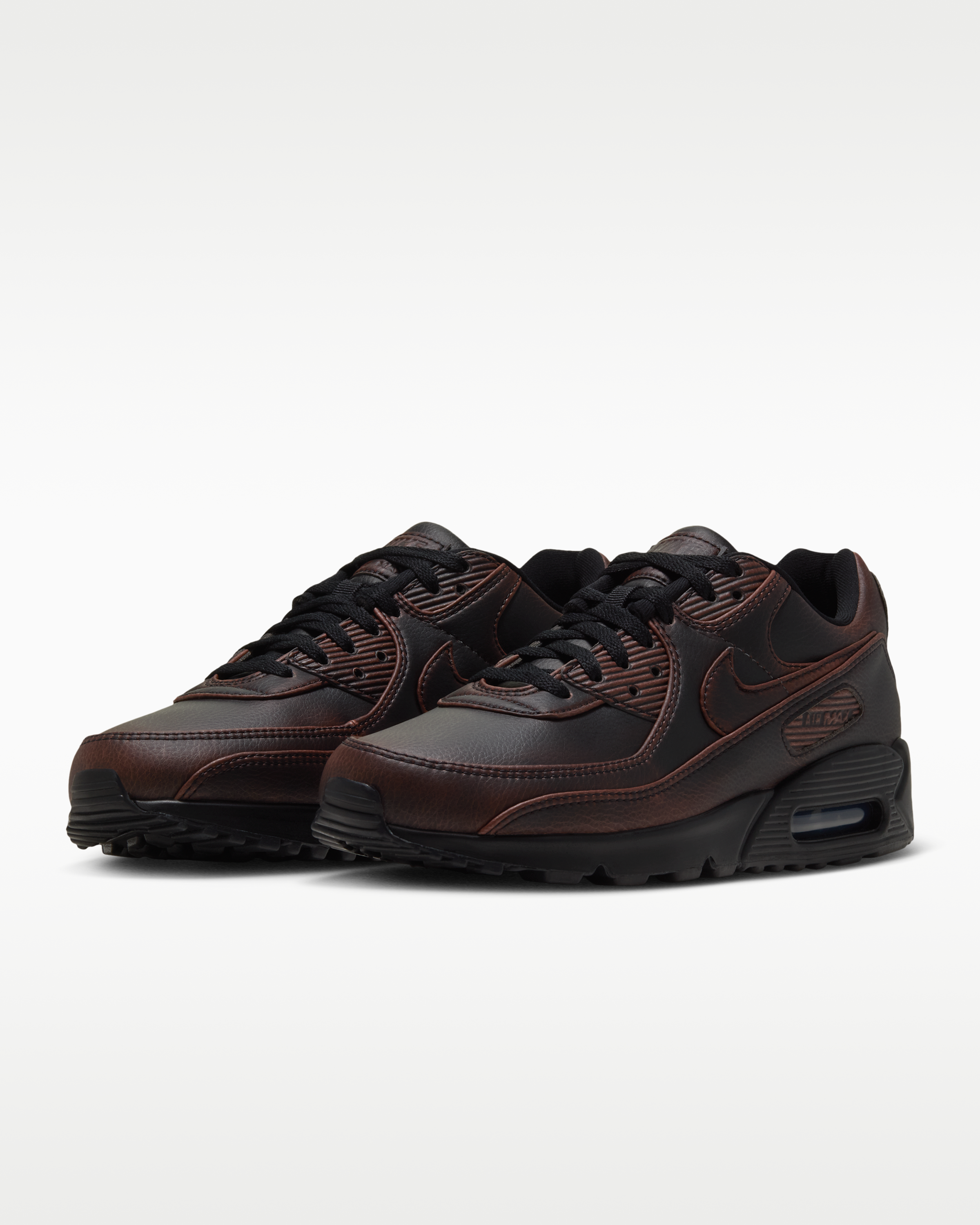 Nike Air Max 90 Premium Men's Shoes - Black/Cinnamon/Black - View 5