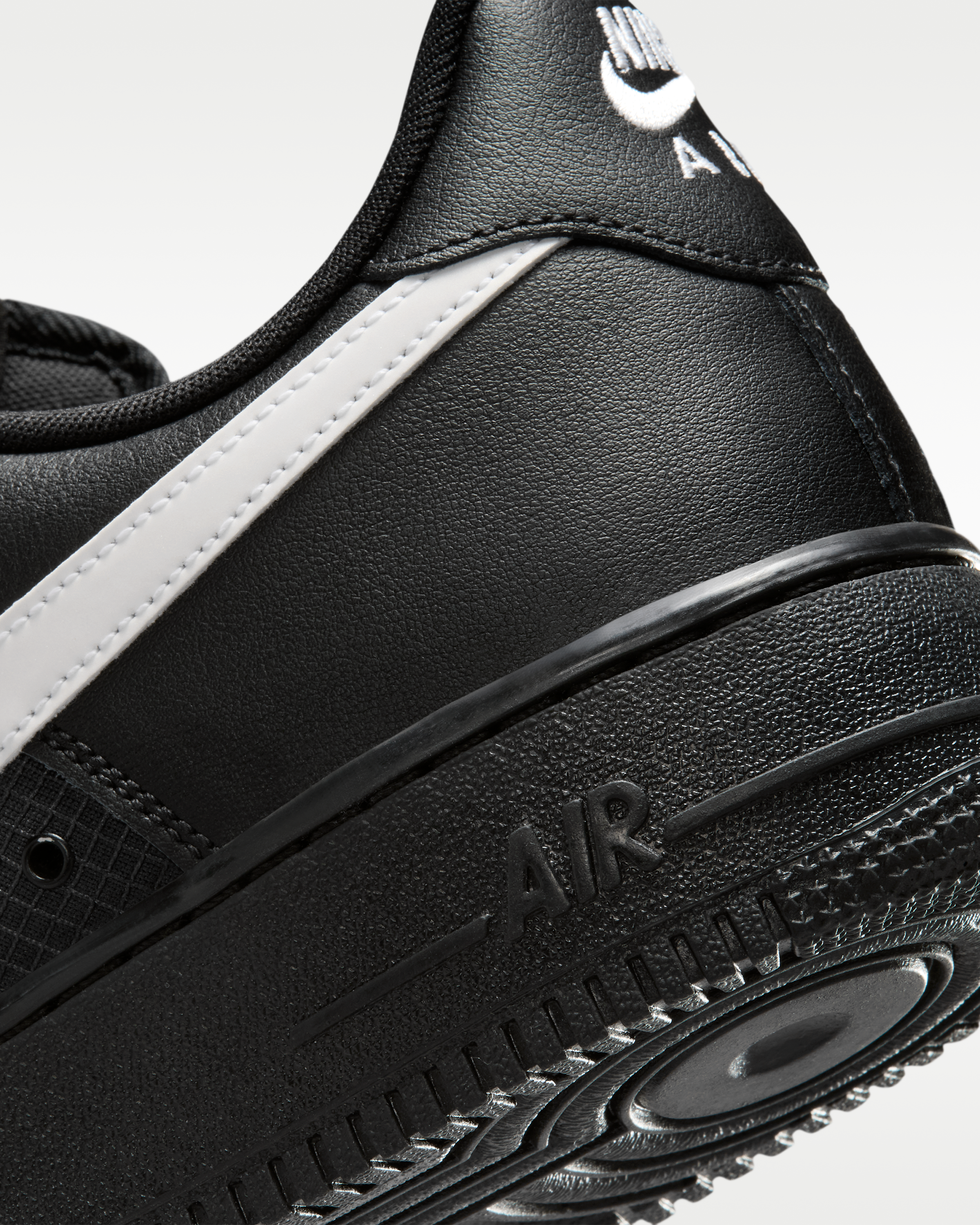 Nike Air Force 1 '07 LV8 Men's Shoes - Black/Black/White - View 8