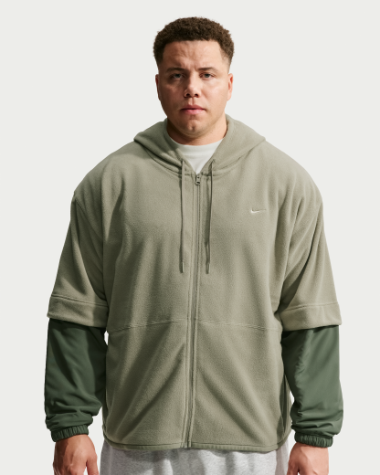 Nike Men's Therma-FIT Full-Zip Fleece Hoodie - Light Army/Camo Green/Light Army - View 6